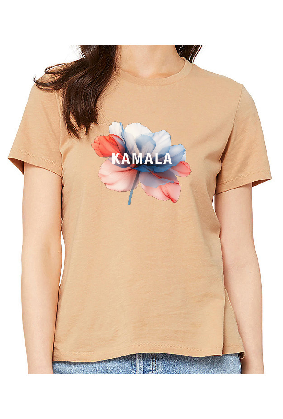 kamala flower - womens relaxed fitted shirt