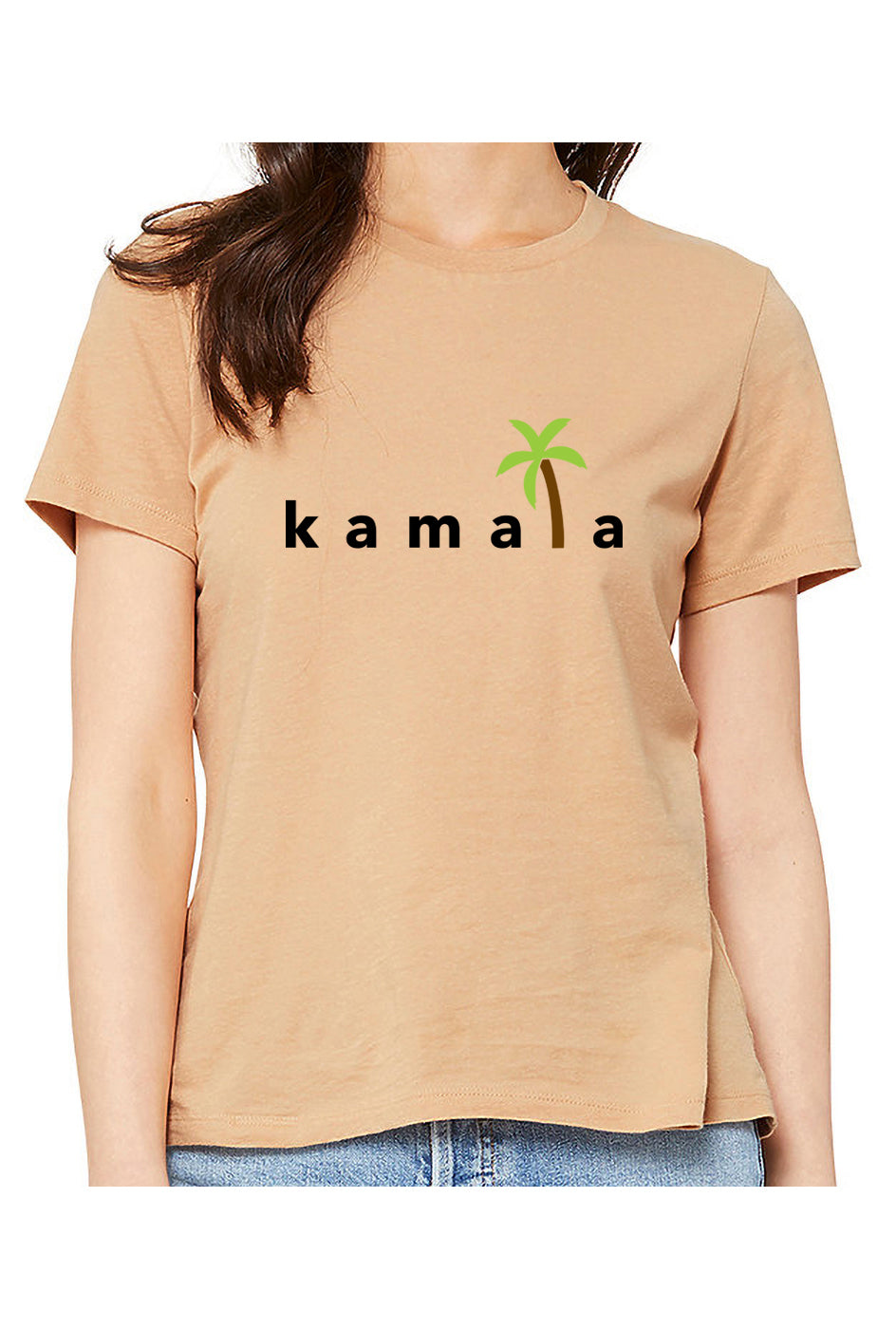 kamala coconut tree - womens relaxed fitted shirt