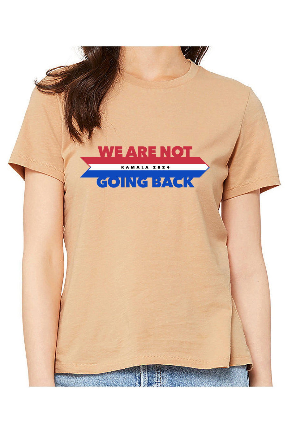 kamala not going back - womens relaxed fitted shirt