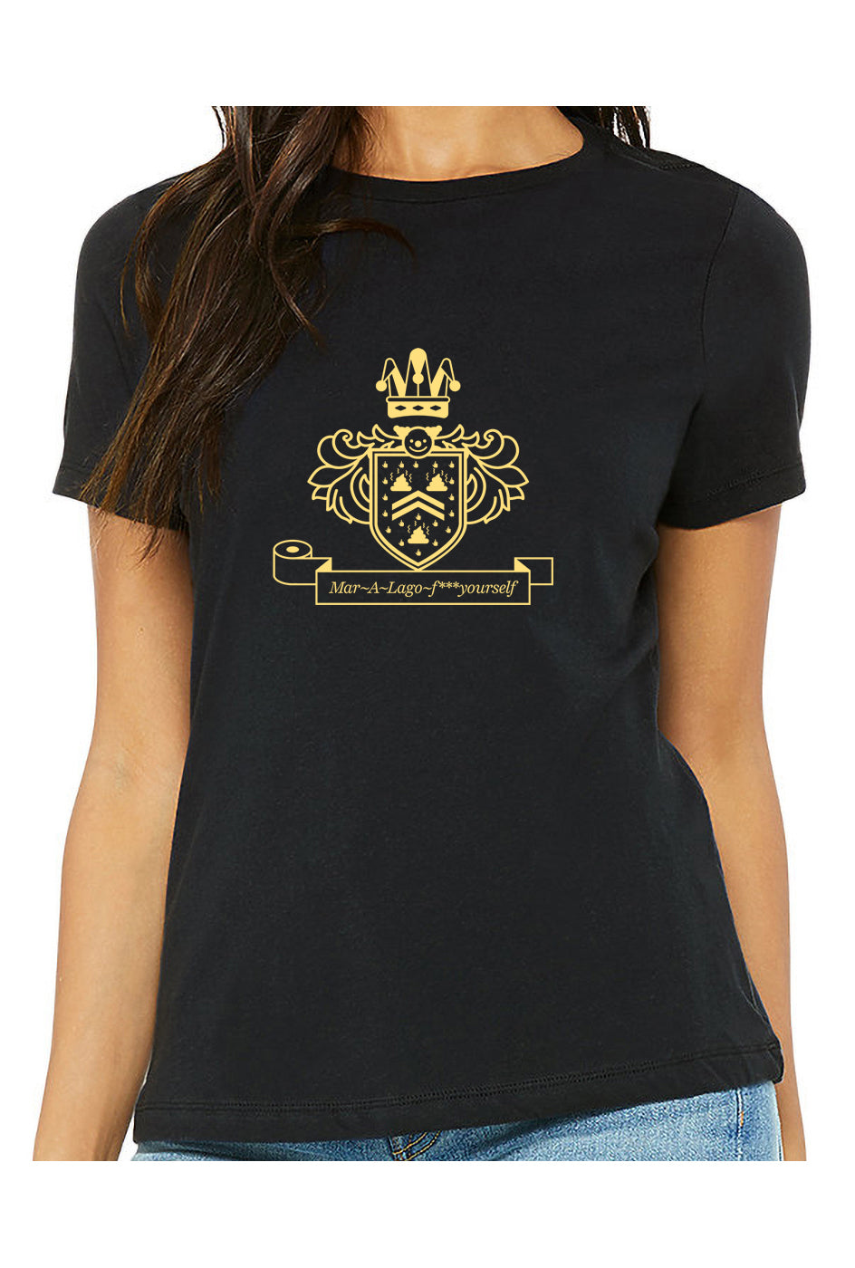 mar-a-lago-f*** yourself - womens relaxed fitted shirt