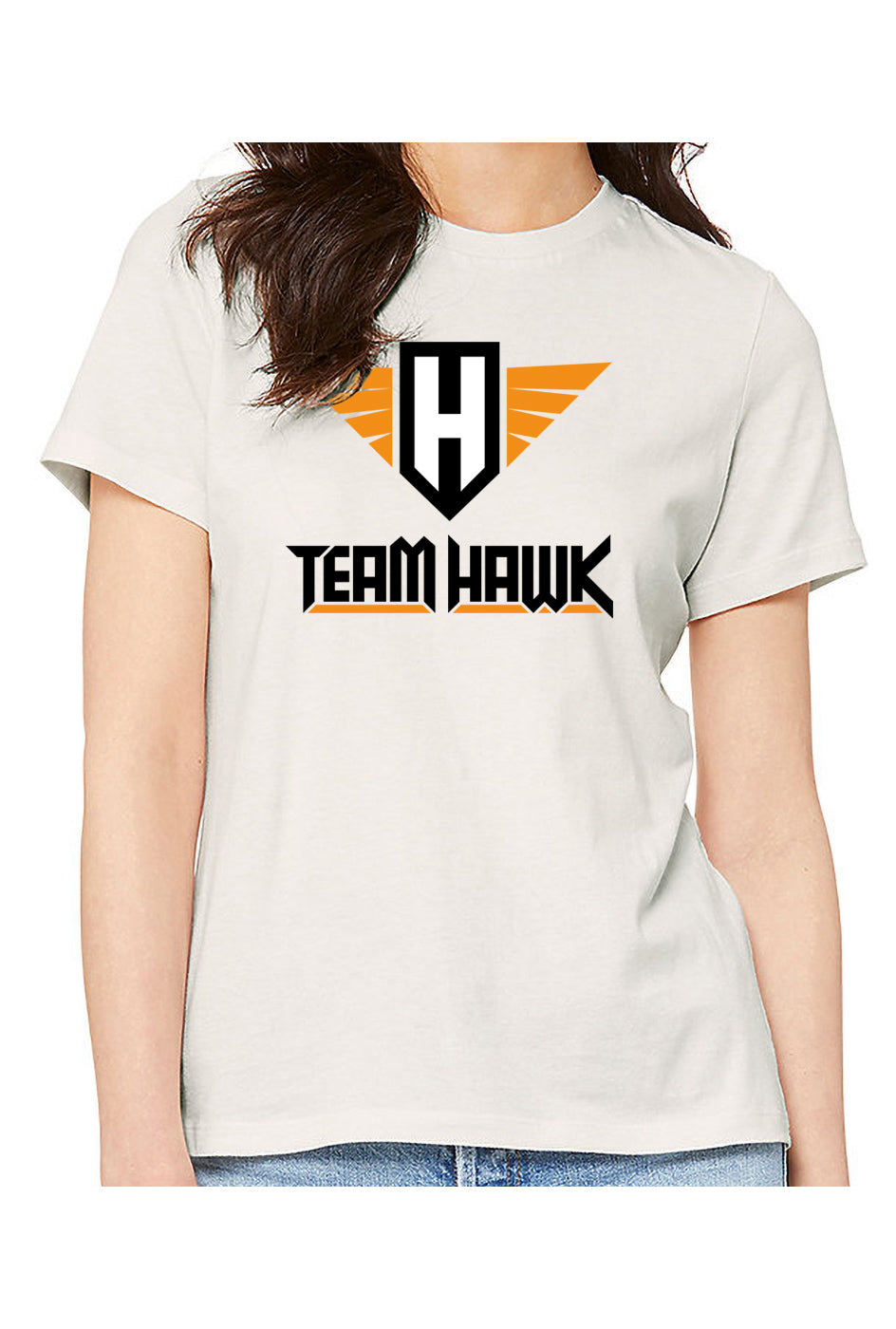 team hawk w/logo - womens relaxed fitted t-shirt