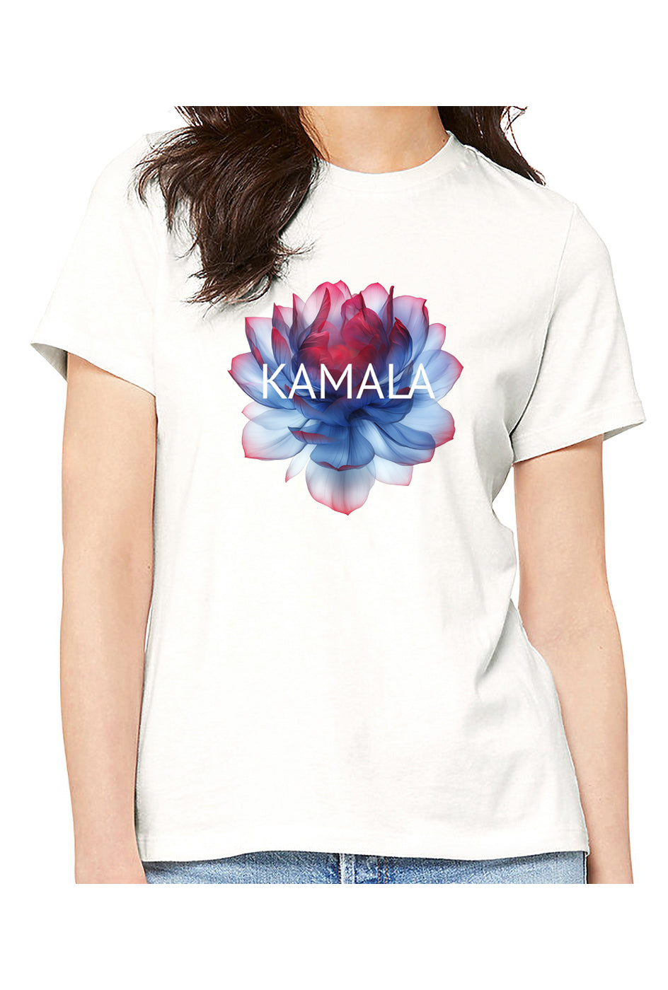 kamala flower 2 - womens relaxed fitted shirt