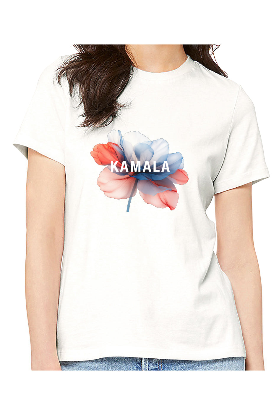 kamala flower - womens relaxed fitted shirt