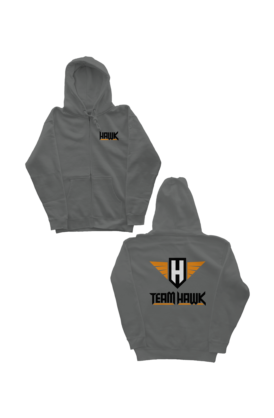 team hawk w/logo - unisex heavyweight zip hoodie